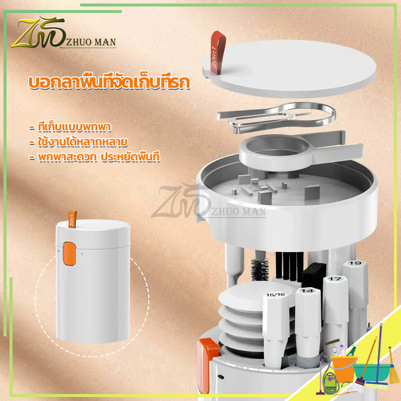 ชุดทำความสะอาด 20-in-1 ชุดทำความสะอาดคีย์บอร์ด แปรงทําความสะอาดหน้าจอ, ทําความสะอาดหูฟัง,น้ํายาล้างคีย์บอร์ด อเนกประสงค์ - รูปที่ 3
