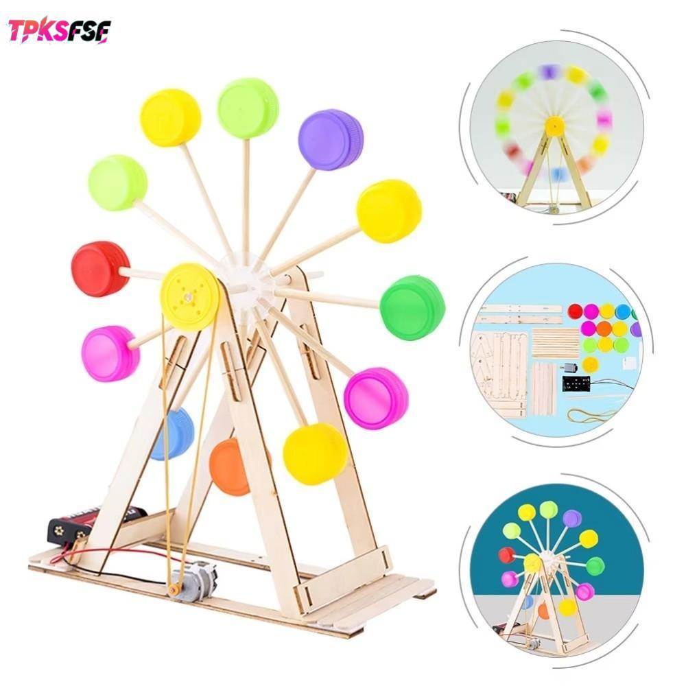 TPKSF ชุดชิงช้าสวรรค์ไม้, DIY Assembly Handmade Craft ชุดทดลองวิทยาศาสตร์, การศึกษา Stem การเรียนรู้คู่มือประกอบของเล่น Home Schooling