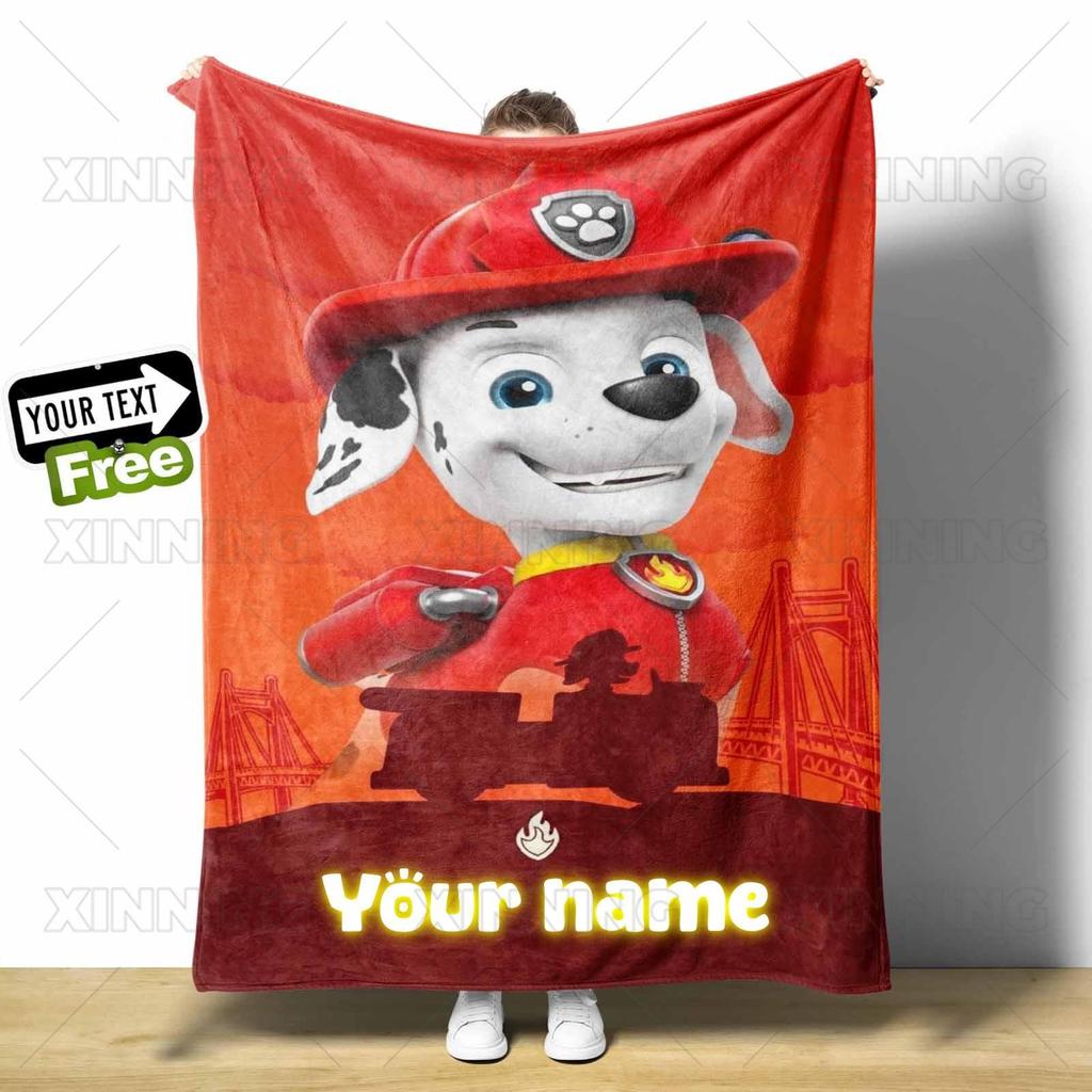 Custom ชื่อ Paw Patrol Fluffy โยนผ้าห่ม Cozy Light Travel Picnic ของขวัญสําหรับครอบครัวของขวัญวันเกิดเด็ก READY STOCK ราคา ถูกที่สุด ดีลบีเคเค แกลเลอรีภาพที่ 6