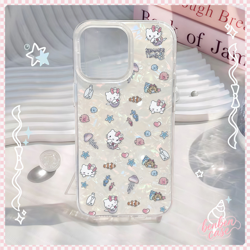 COD-ในไทยเคส น่ารักหัวใจ ลายเปลือกหอย For IPhone 13 16 14