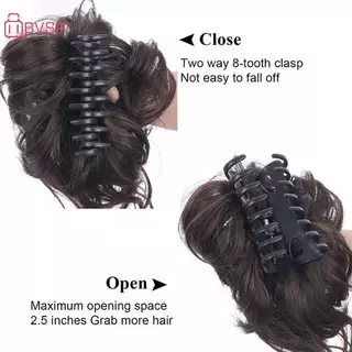 BVSR สังเคราะห์ผม Bun Chignon Messy Curly Gripping คลิป Hairpin ยืดหยุ่น Scrunchy ผมปลอมชิ้นสําหรับผู้หญิง Hairpins TH