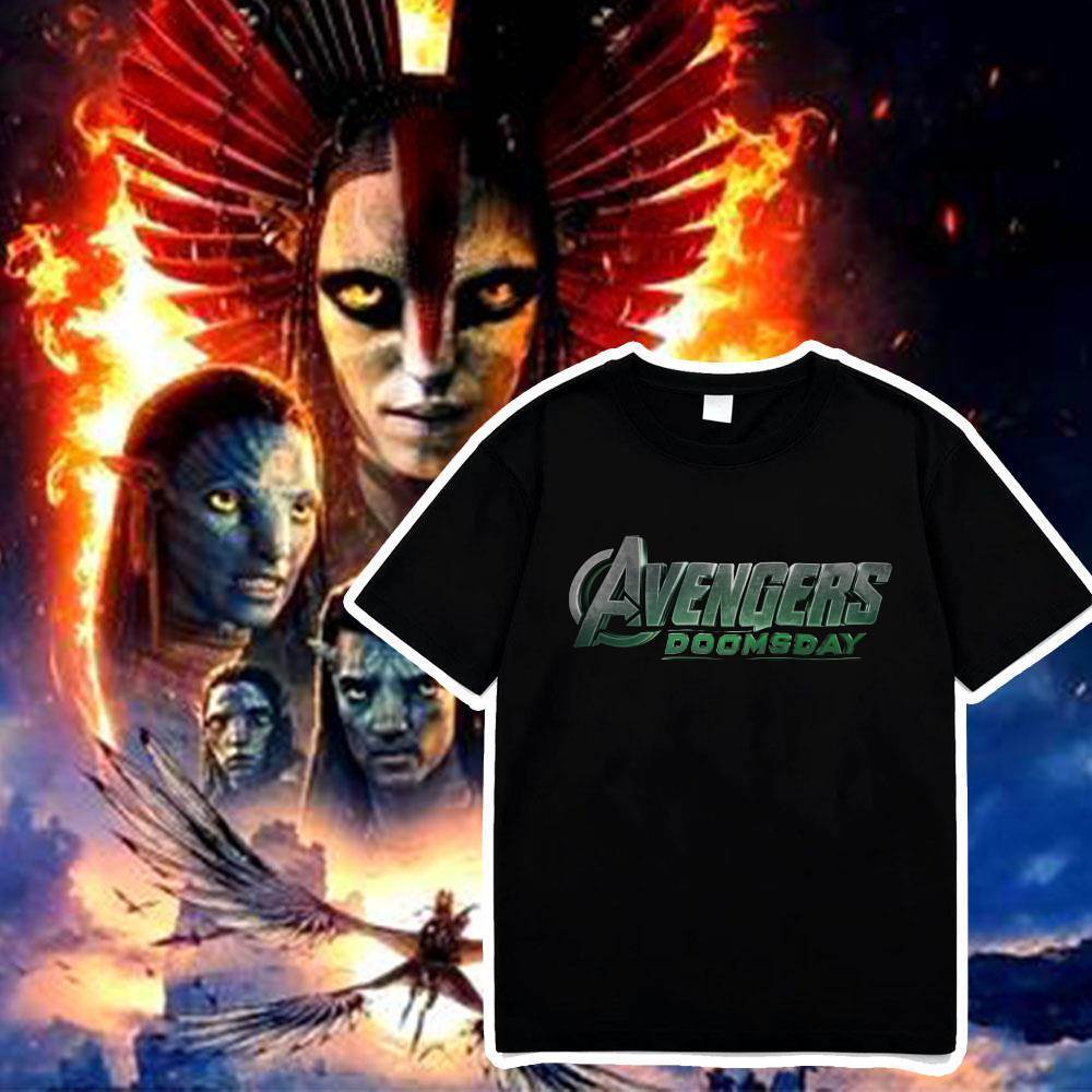 Avatar 3 ส่งอเวนเจอร์ส 5 เสื้อยืดคอกลมพิมพ์ลายผ้าฝ้าย