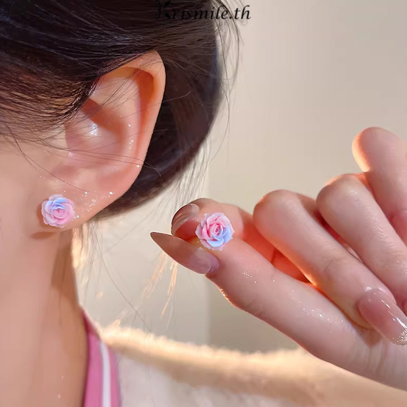 COD-ในไทย💖ต่างหูแบบหนีบ ไม่ต้องเจาะหู แม่เหล็ก น่ารัก ลายดอกไม้ สำหรับผู้หญิง ไม่ต้องเจาะหู ต่างหู ดีไซน์ไม่ซ้ำใคร