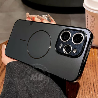 เคส OPPO Reno 15 5G Reno 16 15 Pro 5G เคส OPPO Reno 15 Pro Max 5G กันกระแทกแม่เหล็ก พร้อมฟิล์มป้องกันเลนส์กล้อง เคสโทรศัพท์หรูแบบด้านแข็ง สัมผัสฝ้า ป้องกันรอยนิ้วมือ