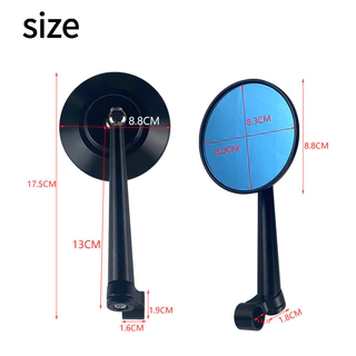 กระจกมองหลังรถจักรยานยนต์รอบกระจกมองหลังมุมมองกว้างปรับสะท้อนแสง / Motorcycle rearview mirror anti-high beam lamp