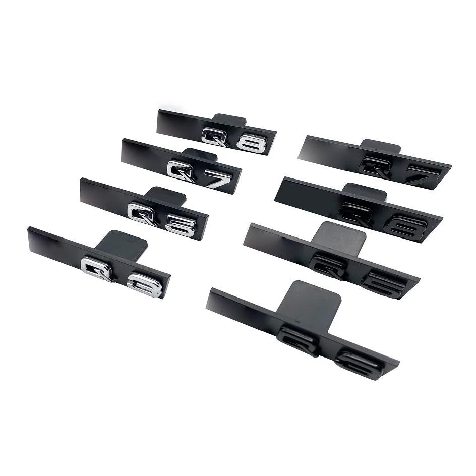 พลาสติก ABS รถกระจังหน้าป้ายโลโก้การปรับเปลี่ยนภายนอกอุปกรณ์ตกแต่งสติกเกอร์สัญลักษณ์สําหรับ Audi SQ3