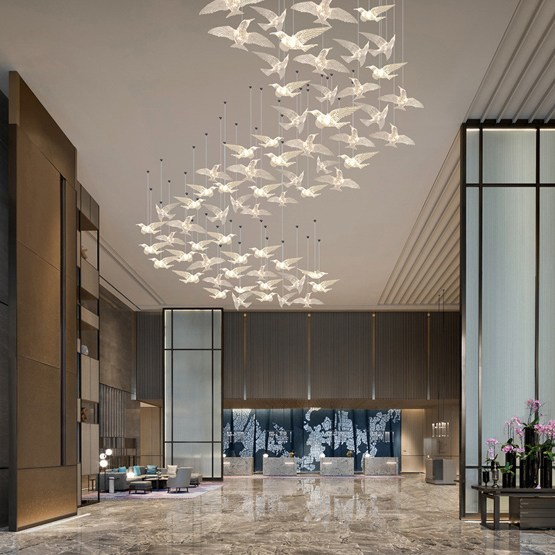 Artistic Lamp Hotel Villa LOFT Creative Chandelier for Staircase Modern Minimalist Shop Sales Office