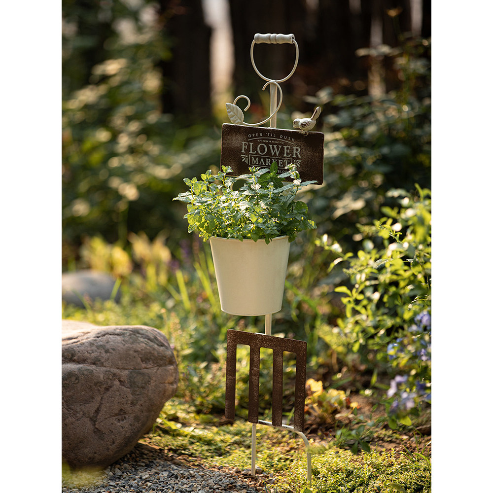 นกดีบุกดอกไม้คอนเทนเนอร์กระถางดอกไม้สวนกลางแจ้งสวนระเบียงลานตกแต่งหวายปีนเขากรอบ - รูปที่ 5