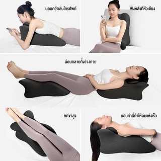 จันท์ หมอนลิ่มตามหลักสรีรศาสตร์, หมอนเมมโมรี่โฟมผ่อนคลายที่ถอดออกได้, เบาะนุ่มมัลติฟังก์ชั่นแบบพกพารองรับหมอนรองหัวเข่าข