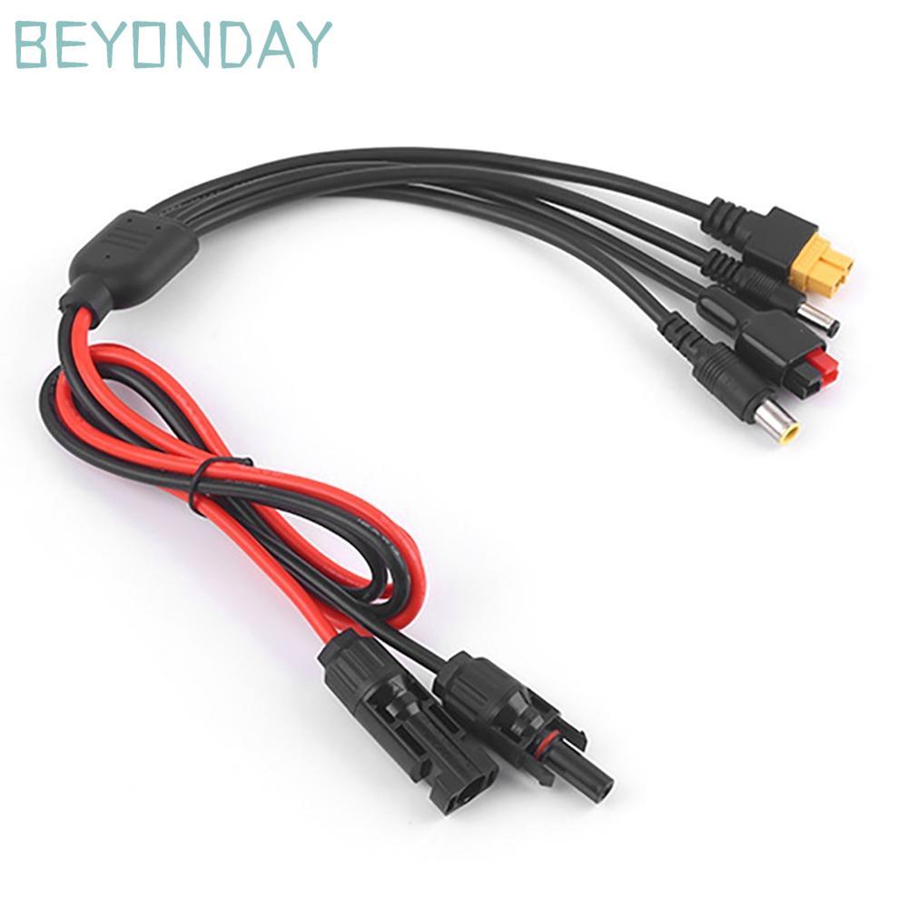 GUOGUA แผงสายต่อ,30A 1Mความยาวลวด,ขั้วต่อ 4 in 1 MC4 to DC5521 7909 XT60 หญิงเชื่อมต่อสายไฟสายต่อ