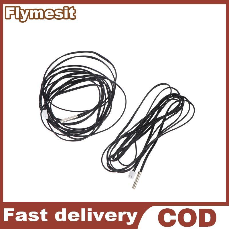 Flymesit NTC 0K Thermistor เซ็นเซอร์กันน้ํา Probe สาย 05M 1M 2M 5M B3435 ความแม่นยําสูงเปอร์เซ็นต์สํ