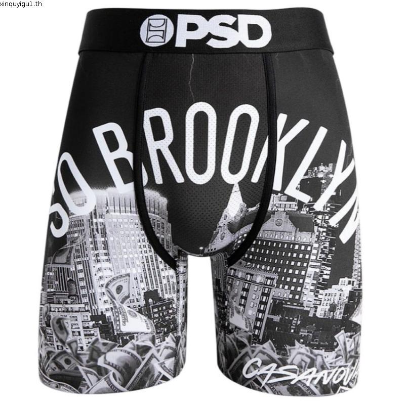 เกงในผู้ชาย กางเกงในชาย กางเกงในชายผ้าไอซ์ซิลไลส์แบรนด์ยอดนิยม PSD กางเกงบ็อกเซอร์สำหรับออกกำลังกายแ