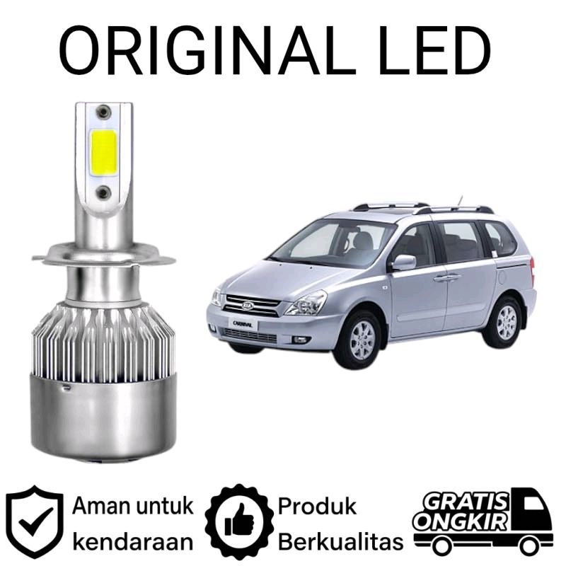 AM 2 ชิ้น H7 COB ไฟหน้า LED สําหรับรถยนต์ KIA CARNIVAL SEDONA GEN2