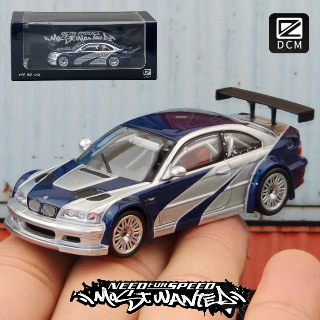 [โมเดลรถขายร้อน] DCM Premium Speed 1: 64 BMW M3 E46 GTR Racing Car Miniature Model ฉากตกแต่ง Boy