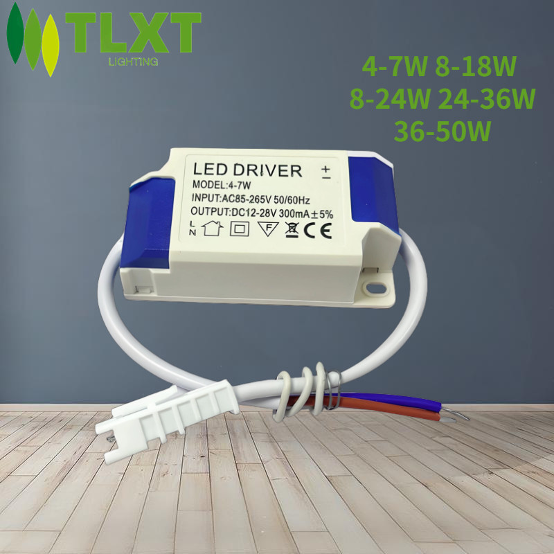 TLXT LED Driver Power Supply 4-7W 8-18W 8-24W 24-36W 36-50W 300MA SM ชายหัว