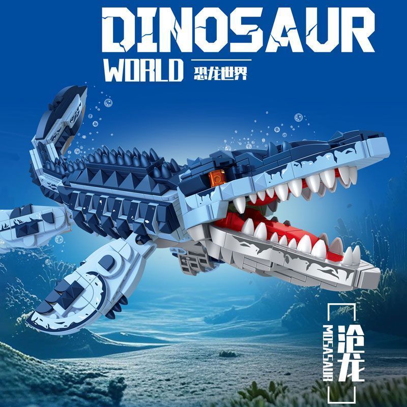 【พร้อมส่ง】ของเล่นไดโนเสาร์ ไดโนเสาร์ตัวใหญ่ ตัวต่อเลโก้ตัวใหญ่ เสื้อ เลโก้  jurassic world rebirthเข้ากันได้กับเลโก้ทะเลลึกไดโนเสาร์ซีรีส์ Mosasaurus อนุภาคขนาดเล็กประกอบอาคารบล็อกของเล่นรุ่นประกอบของขวัญผู้ชายผู้หญิง