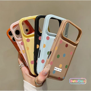 เคส iPhone 17 16 15 14 13 12 11Pro Max Phone Case เคสโทรศัพท์ลายจุดใหญ่สีสด สินค้าใหม่ล่าสุดดีไซน์หวานฉ่ำ