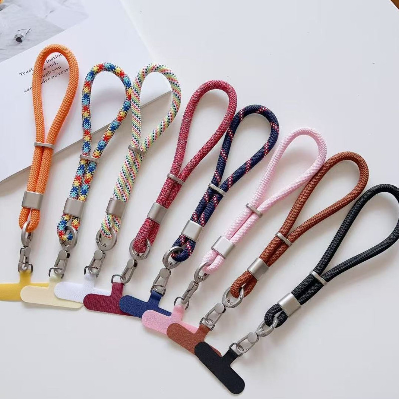 หรูหราปรับสากลถักสั้นโทรศัพท์มือถือเชือกเส้นเล็กสายรัดข้อมือโทรศัพท์มือถือเชือกเส้นเล็กมือ