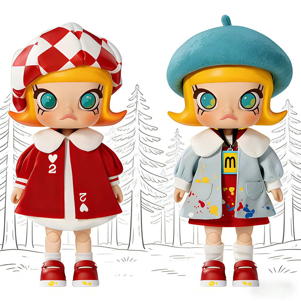 POPMART MOLLY 20th Anniversary Series 1/8 Action Figure Mystery Box Gift อินเทรนด์เล่น