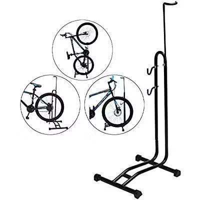 2-in-1 จักรยานชั้นที่จอดรถและซ่อมขาตั้ง Heavy Duty Bike Storage Display Rack 20–29 MTB แผนที่ BMX