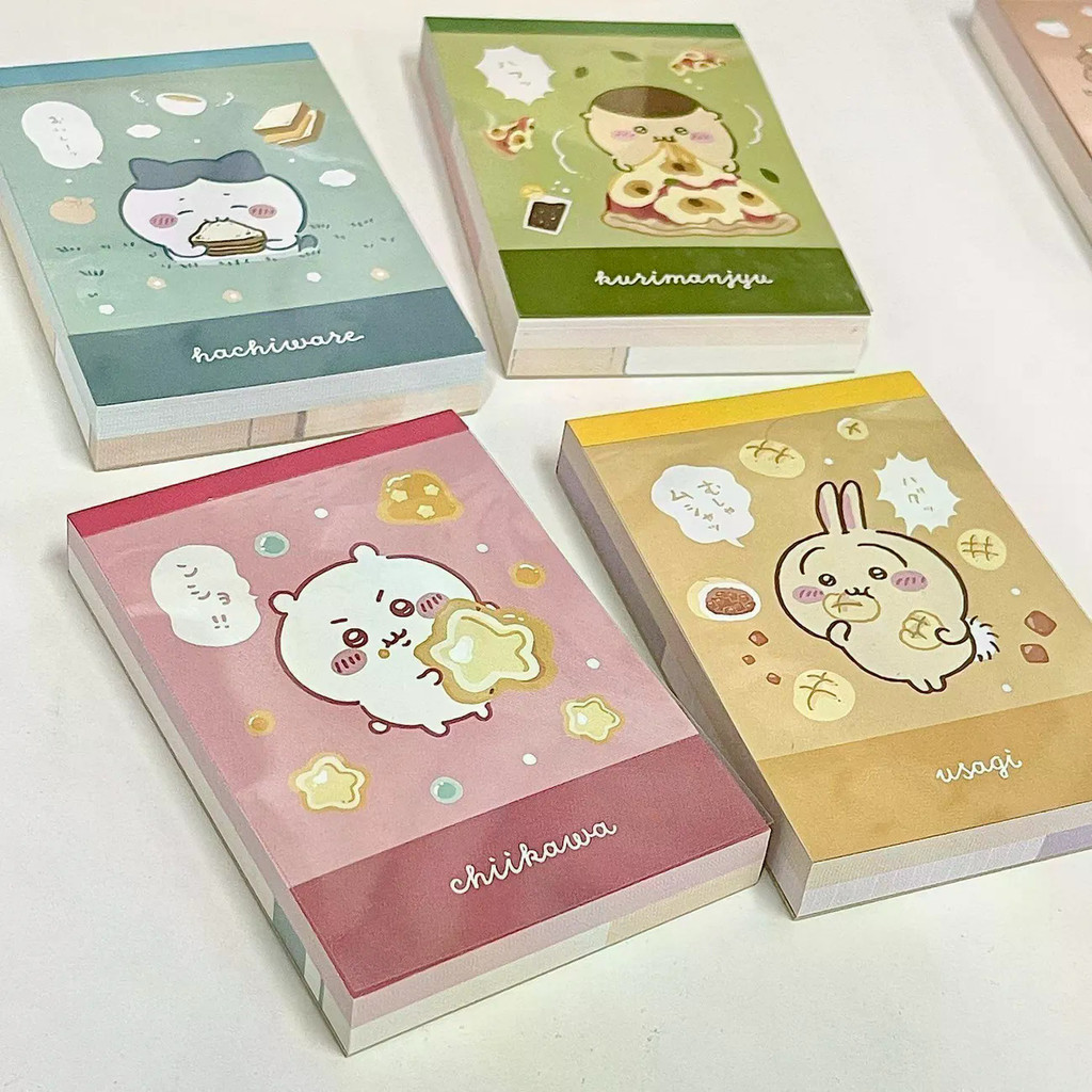แผ่นบันทึกเหนียว Chiikawa น่ารักKawaii Mini Memo Notes สําหรับศึกษาและสํานักงาน | แผ่นจดบันทึกการ์ตูนแบบพกพาสําหรับเตือนและวางแผน | School SUPPLEIES | พิ้งกี้มี