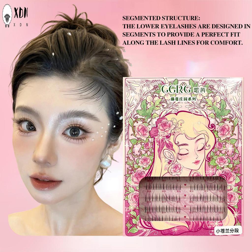 สไตล์เกาหลีกดบนขนตา - การออกแบบแบ่งส่วน ราก-โดย-ราก ขนตาล่างธรรมชาติ