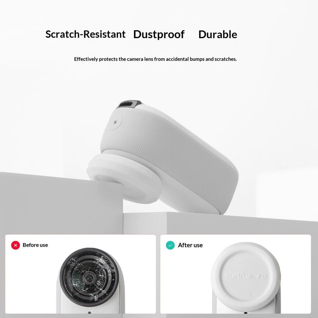 Sunnylife เหมาะสําหรับ Insta360 GO 3S ฝาครอบป้องกันเลนส์ซิลิโคนฝาครอบเลนส์กันฝุ่นฝาครอบป้องกันรอยขีดข่วน thumbnail 3