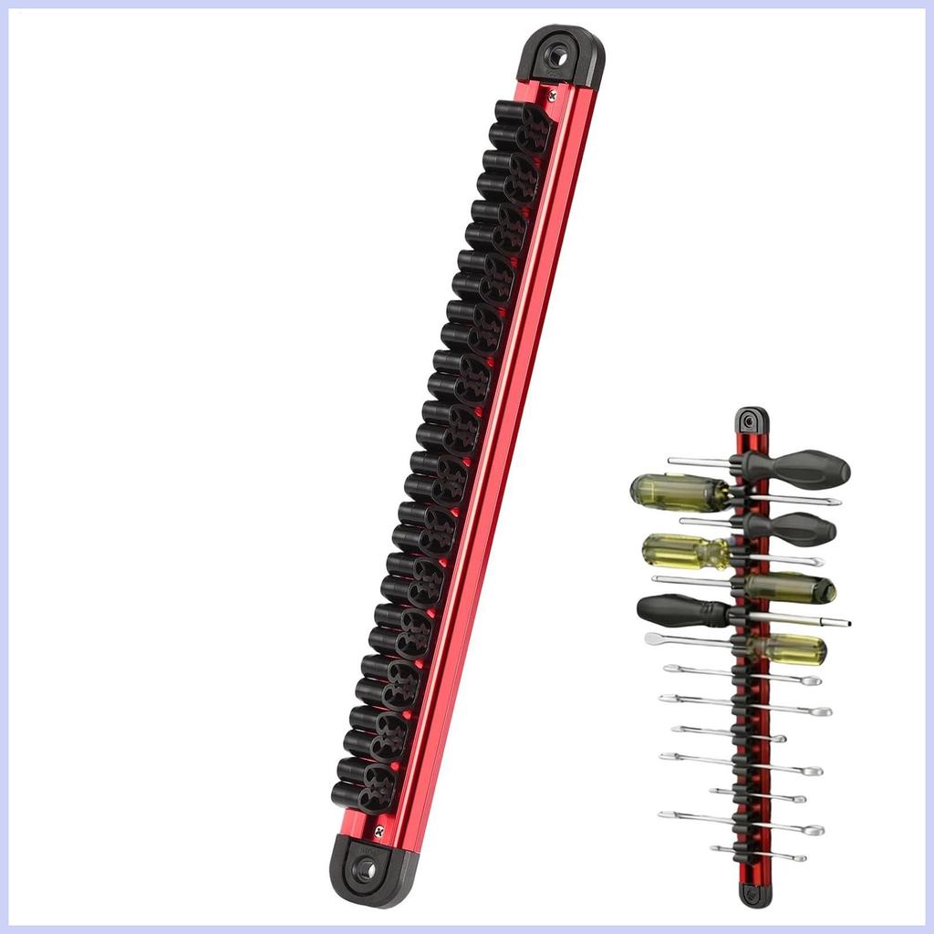 ประแจแม่เหล็ก Rack ประแจอลูมิเนียม Rail Rack เครื่องมือสําหรับ Home Kitchen Garage Basement Room Rep