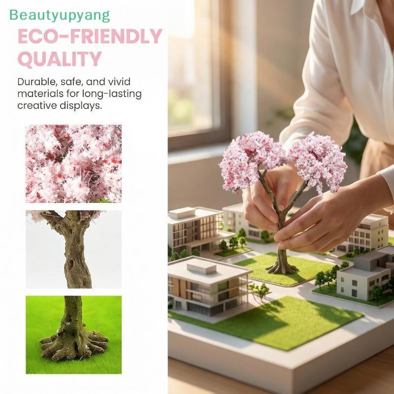 [Beautyupyang] จําลองดอกไม้พลาสติกโมเดลต้นไม้ขนาดเล็กสําหรับทิวทัศน์รถไฟ DIY ภูมิทัศน์ Diorama Garde