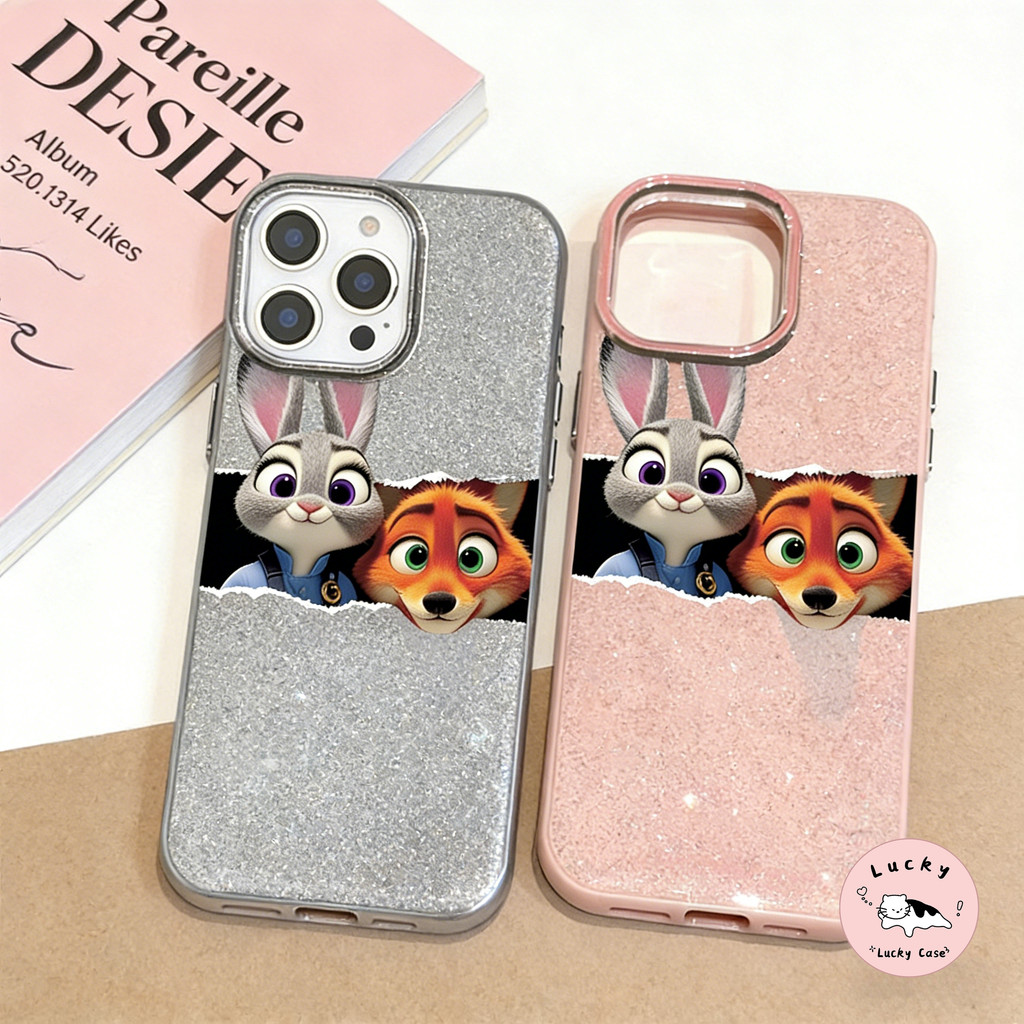 เคสIMD กลิตเตอร์ ลายนิค-จูดี้Samsung A17 A07 A26 A55 A05 A23 A06 A12 A04 S23 S25 S24 Ultra A15 A14 A02S A03 A03S A13 A16