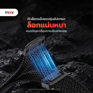 [ส่งไว] Moov WS03 สาย สำหรับ Apple Watch Series 11 10 9 8 7 SE Ultra 3 2 1 สายนาฬิกาไนลอนถัก ตัวล็อกแม่เหล็ก 38-49mm