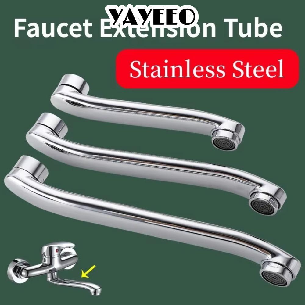 YAEEO Faucet Extender Connector, S-type Stainless Steel Basin Faucet Tube, Modern Quick Open Sink Fa