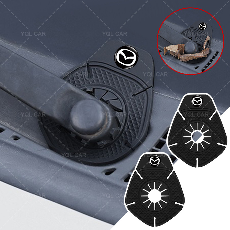 1/2pcs รถ Wiper ป้องกันกระจกรถยนต์ Wiper Hole Dust-proof Pad สําหรับ Mazda 2 3 5 6 2017 CX-4 CX-5 CX