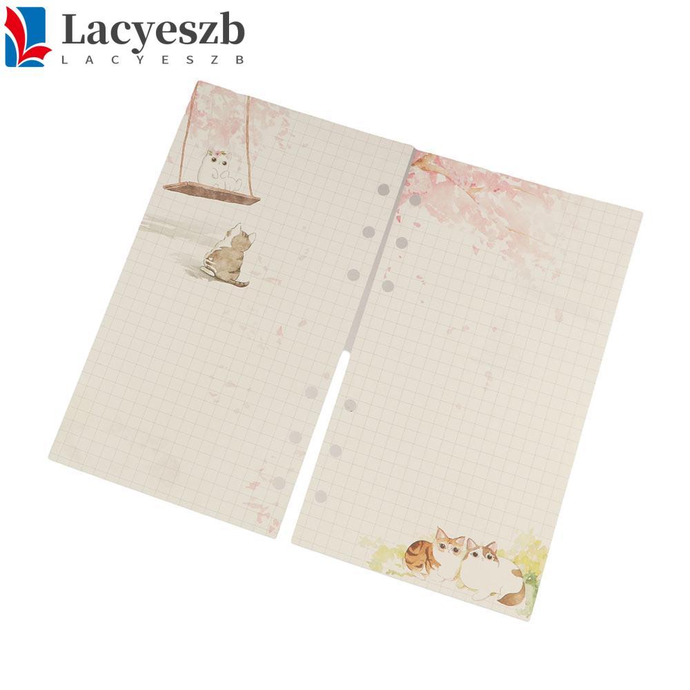 LACYESZB Sakura And Cat Binder Insert Paper Notebook Refill Notebook Binder Grid front Notebook Inne