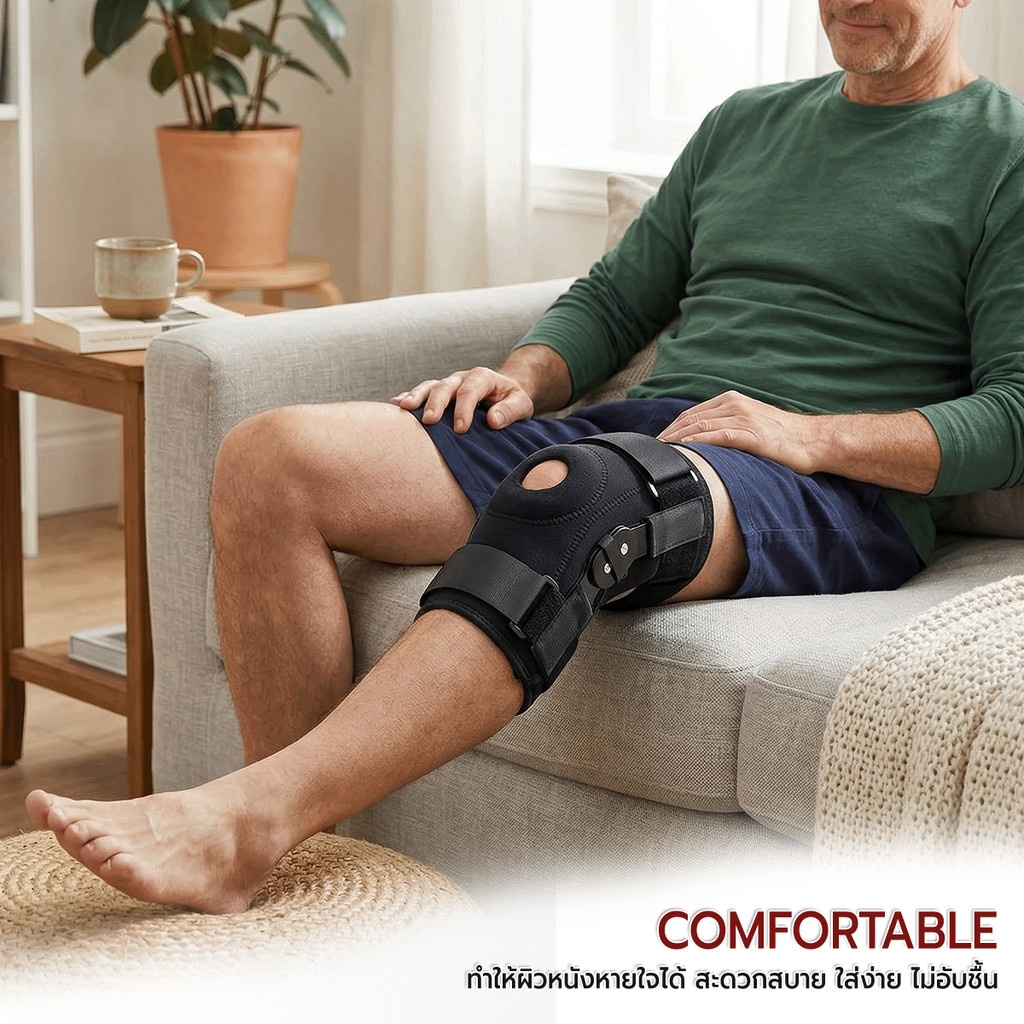 Etune – สนับเข่าปรับได้ ใส่สบาย พยุงข้อเข่า ลดแรงกด เหมาะทุกวัย – Adjustable Knee Brace for All Ages Support ราคา ถูกที่สุด ดีลบีเคเค แกลเลอรีภาพที่ 4