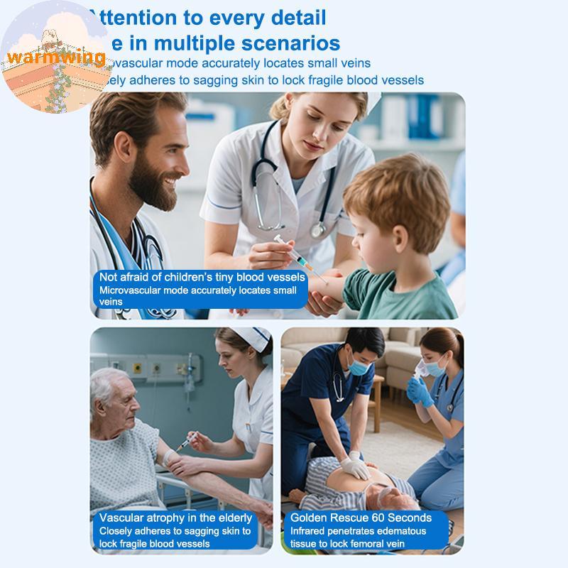 Warmwing อินฟราเรด Vein Locator แบบพกพา Medical Vein Finder เครื่องพยาบาลฉีด Helper มือถือฉุกเฉิน Ve