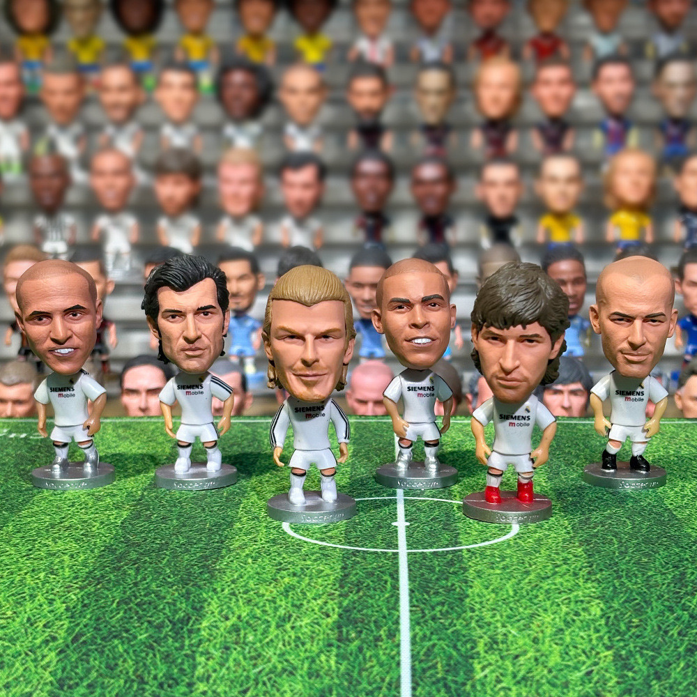 JOY Real Madrid Ronaldo Beckham Zidane Raul Figo Mbappe Bell Players Action Figure ตุ๊กตาของเล่นฟุตบ