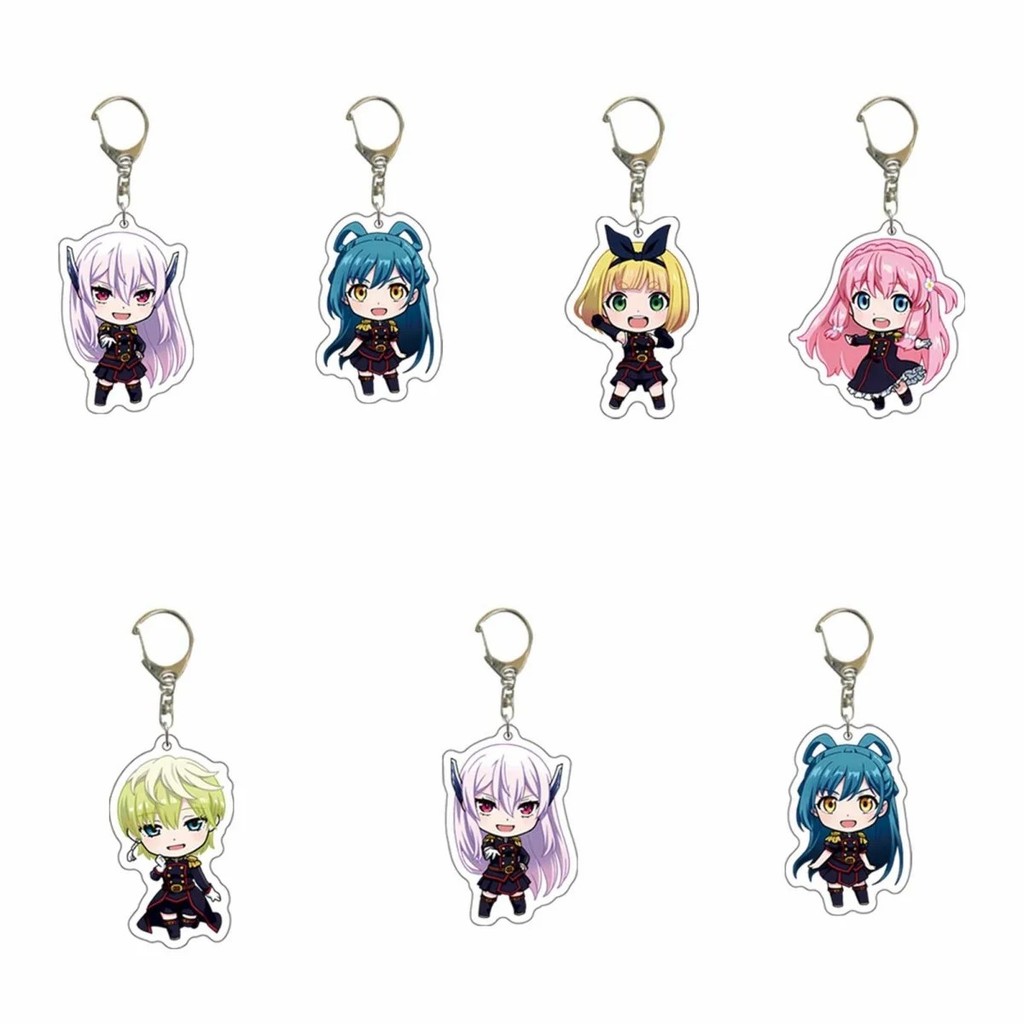 อะนิเมะ Mato Seihei no Slave Chained Soldier พวงกุญแจ micha อะคริลิค 6 ซม. chibi สําหรับตกแต่งกระเป๋