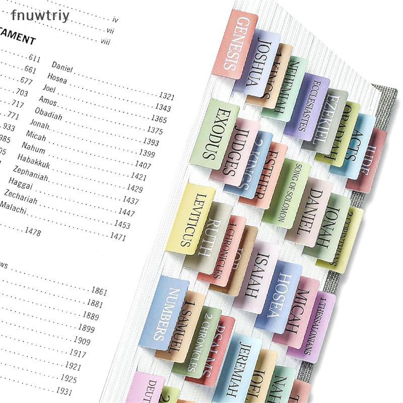 [fnuwtriy] 3 แผ่น (90 ชิ้น) แท็บพระคัมภีร์พิมพ์ขนาดใหญ่และอ่านง่าย Bible Journaling Supplies Self-Ad