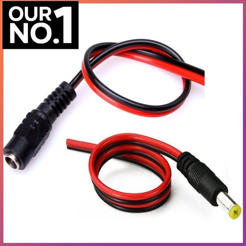 3set DC Power ชายหญิงสาย 12V ปลั๊ก DC อะแดปเตอร์สายปลั๊กสําหรับกล้องวงจรปิด DC ปลั๊ก 5.5*2.1 มม.5.5x