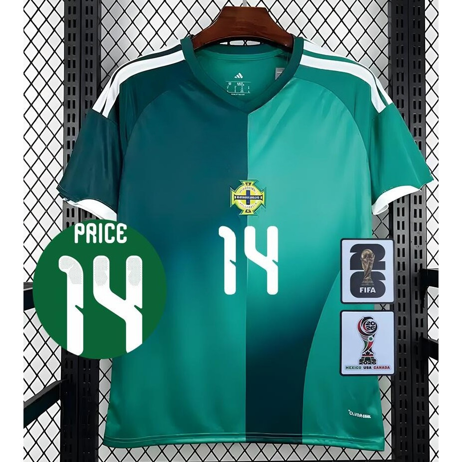 เสื้อบอลแขนสั้นNorthern Ireland สำหรับแฟนคลับ พร้อมให้เลือกหลายขนาดตั้งแต่ S ถึง 4XL