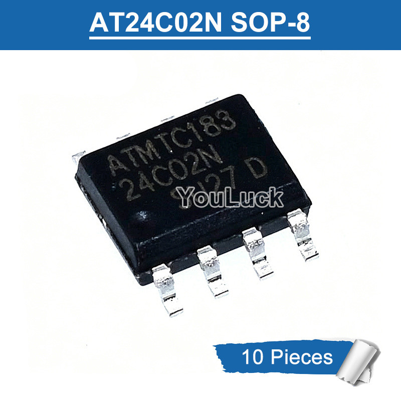 10 ชิ้น AT24C02N 24C02N SOP-8 หน่วยความจํา Serial EEPROM ชิป IC ใหม่เดิม