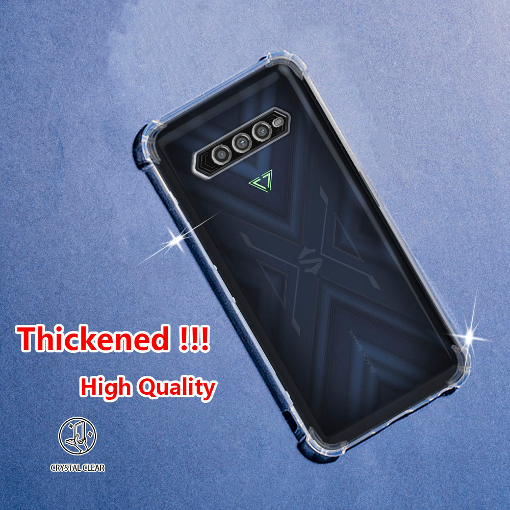 Xiaomi Black Shark 4 4s Pro 5RS Crystal Clear Jelly Case Air-Guard Corner Soft TPU ยืดหยุ่นซิลิโคนป้องกันยางโปร่งใสเคสโทรศัพท์