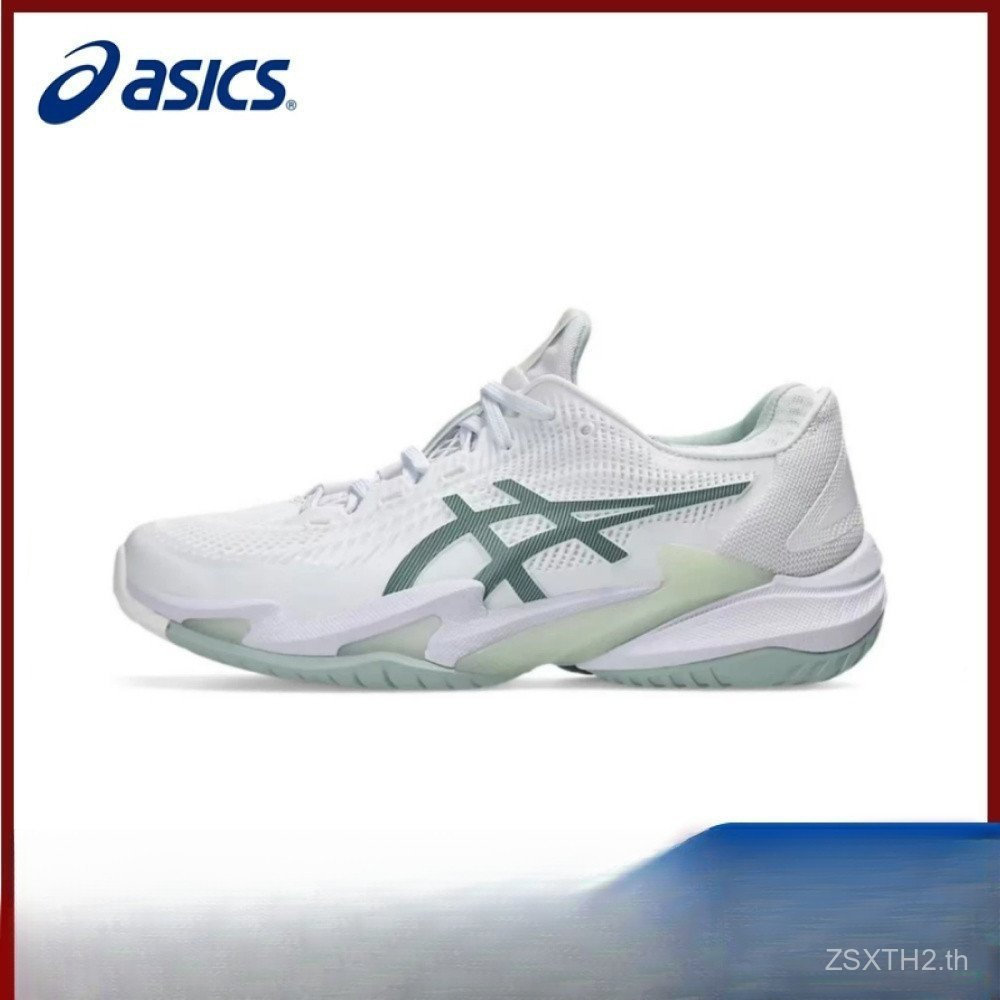 รองเท้าเทนนิส ASICS FF3 สีขาวและสีเขียว