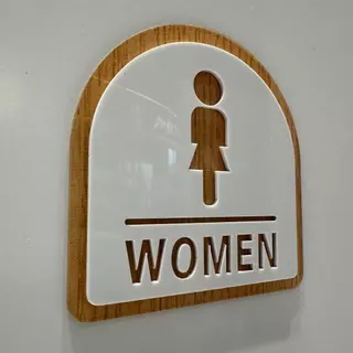 ส่งไว🔥 ป้ายห้องน้ำ อะคริลิค TOILET WOMEN MAN สติกเกอร์ห้องน้ำ ป้ายสุขาหญิง ป้ายสุขาชาย พร้อมเทปกาวสองหน้า ติดตั้งง่าย