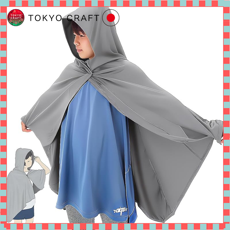 [SHICHANG] Cooling Towel and Poncho Set - Temperature-Reducing Gear for Sports, UV Protection, and Everyday Use