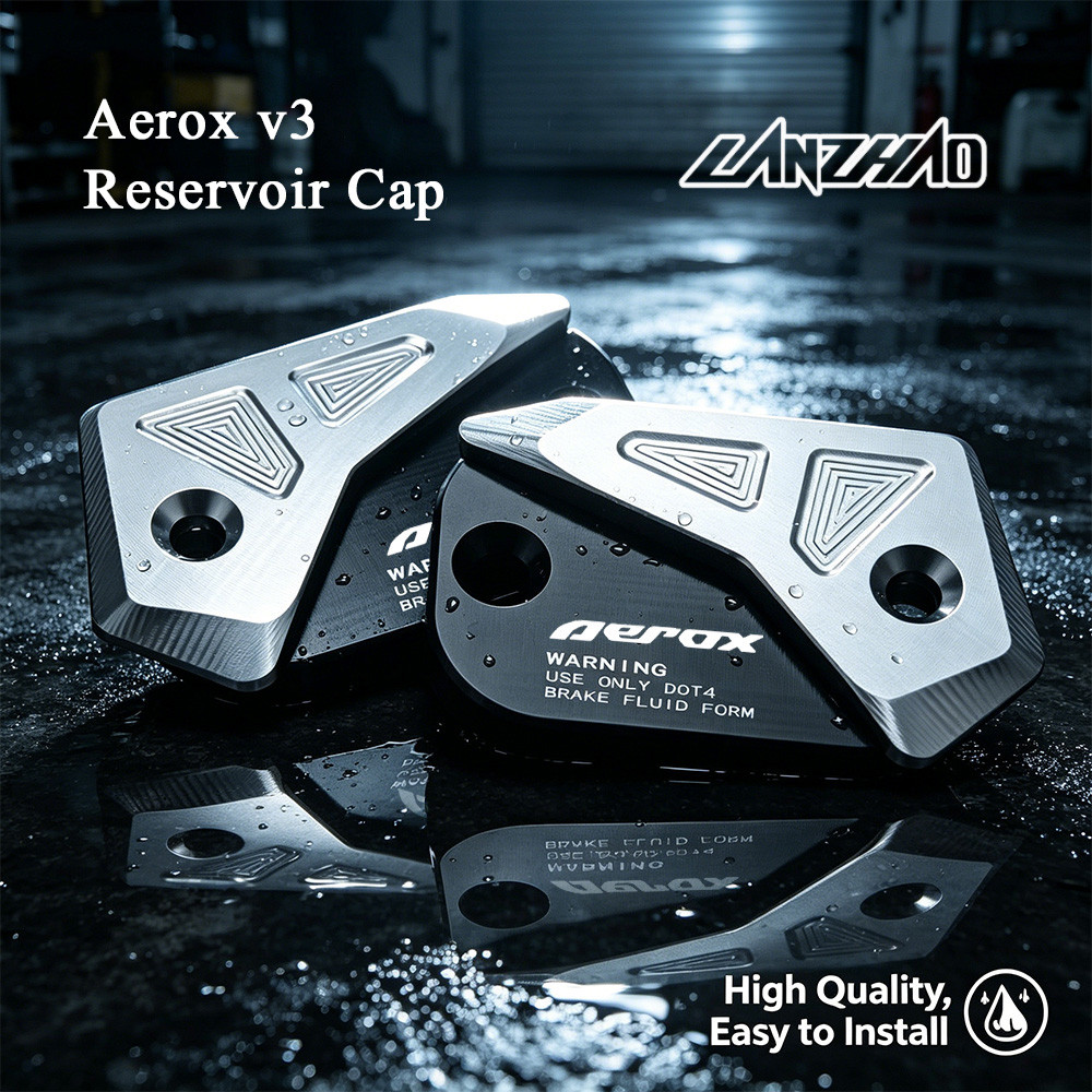 ฝาครอบอ่างเก็บน้ํา CNC สําหรับ YAMAHA AEROX 155 v1 v2 v3 2017-2026 ฝาครอบน้ํามันเบรค Master ฝาครอบ