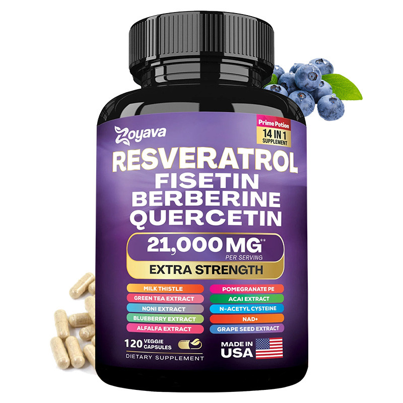 ผลิตภัณฑ์เสริมอาหารที่บรรจุ Resveratrol, Fisetin, Berberine, และ Quercetin – ปรับปรุงพื้นผิวผิว รักษาฟังก์ชั่นความรู้ความเข้าใจ และ Regulates Glucose Metabolsm