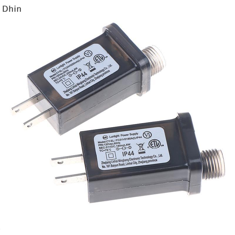 [Dhin] EU US UK Plug AC 220V 110V ถึง 31VDC 6W 24V 5V Transformer Plug Power Supply IP44 8 โหมดหลอดไ