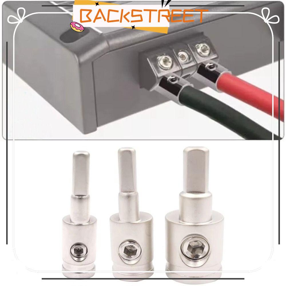 BACKSTAGE Car Speaker Wire Terminal, Gold Silver 0GA 4GA 8GA Car Audio Connector, ทองแดงบริสุทธิ์ Po
